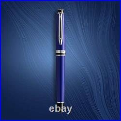 Waterman Expert Rollerball Pen Blue with Chrome Trim Fine Point with Black Re