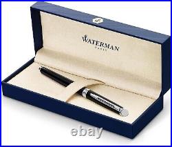 Waterman Expert Rollerball Pen Gloss Black with 23K Gold Trim Fine Point Black I
