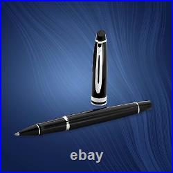 Waterman Expert Rollerball Pen, Gloss Black with Chrome Trim, Fine Point with