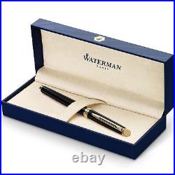 Waterman Hémisphère Rollerball Pen, Black with Gold Trim, Fine Point, Black I