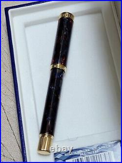 Waterman Lady Agathe Fountain Pen Blue With 18k Gold Fine Point Used Once