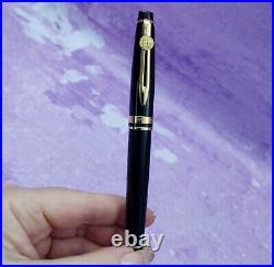 Waterman Paris Rollerball Pen Black and Gold Made in France Fine Point Vintage