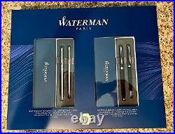 Waterman Paris Rollerball Pen, Fine Point, BallPoint Pen Medium Point 4 PC Set
