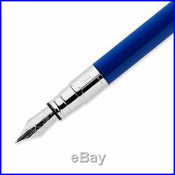 Waterman Perspective Fountain Pen Blue Obsession Fine Point 1904576 New