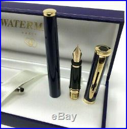 Waterman Preface Blue GT Fountain Pen FP Fine Point 18K 750 Gold Nib New NOS