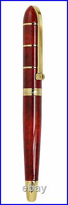 Xezo Eternal Flame Fiery Red Rollerball Pen, Fine Point. 18k Gold Pl. SHOWROOM