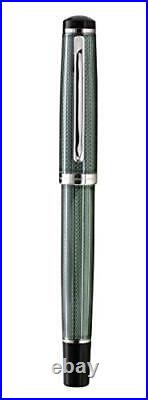 Xezo Incognito Rollerball Pen Fine Point. Green Lacquer with Pure Platinum Pl