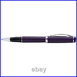 Xezo Incognito Rollerball Pen Fine Point. Purple Layered Lacquer with Pure Pl