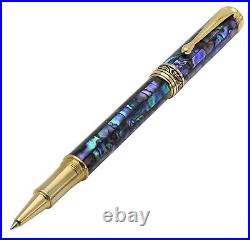 Xezo Maestro Fine Point Rollerball Pen, Iridescent Paua Sea Shell with 18 Kar