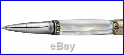 Xezo Maestro Mother of Pearl, 18K Gold Fine Point Handcrafted Rollerball Pen