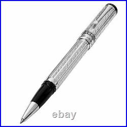 Xezo Tribune Platinum Silver Rollerball Pen, Fine Point. Limited Edition