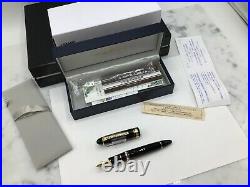 (mg) Sailor 1911 Realo Black GT 21K Gold Fine Point Fountain Pen 11-3924-220
